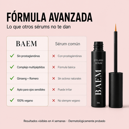 BAEM Serum Crecimiento Pestañas Y Cejas Multipeptido